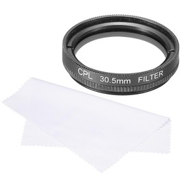MECCANIXITY 30.5mm Circular Polarizer Filter, Double Sided Multi-Layer Coatings Polarizing Filter with Cleaning Cloth for Camera Lens