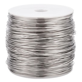 BENECREAT Total Length: Approx. 49.2 ft (130 m), Wire Diameter 0.03 inches (0.7 mm), Stainless Steel Wire, Craft Wire, 21 Gauge for Crafts, Stainless Steel Wire, Craft Jewelry, Bead Wire, Bead