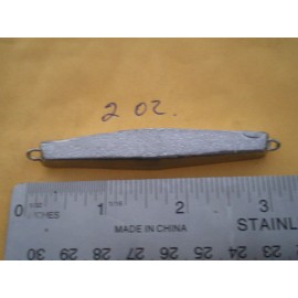 Unbranded 6 PCS. DIAMOND STYLE  JIG LURE, 2 OZ. W/S. STEEL WIRE EYE UNPAINTED, SALTWATER