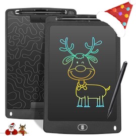 Czemo Colourful LCD Writing Board, 10 Inches, Electronic LCD Writing Board, Digital Drawing Board, Graphic Tablets, Writing Board, Children's Toy, Adult Gifts (Black)
