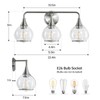 HAHZT Brushed Nickel Bathroom Vanity Light 3 Lights Bathroom Light