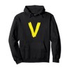 Creative Bold Yellow Letter V - Design Alphabet - Marker