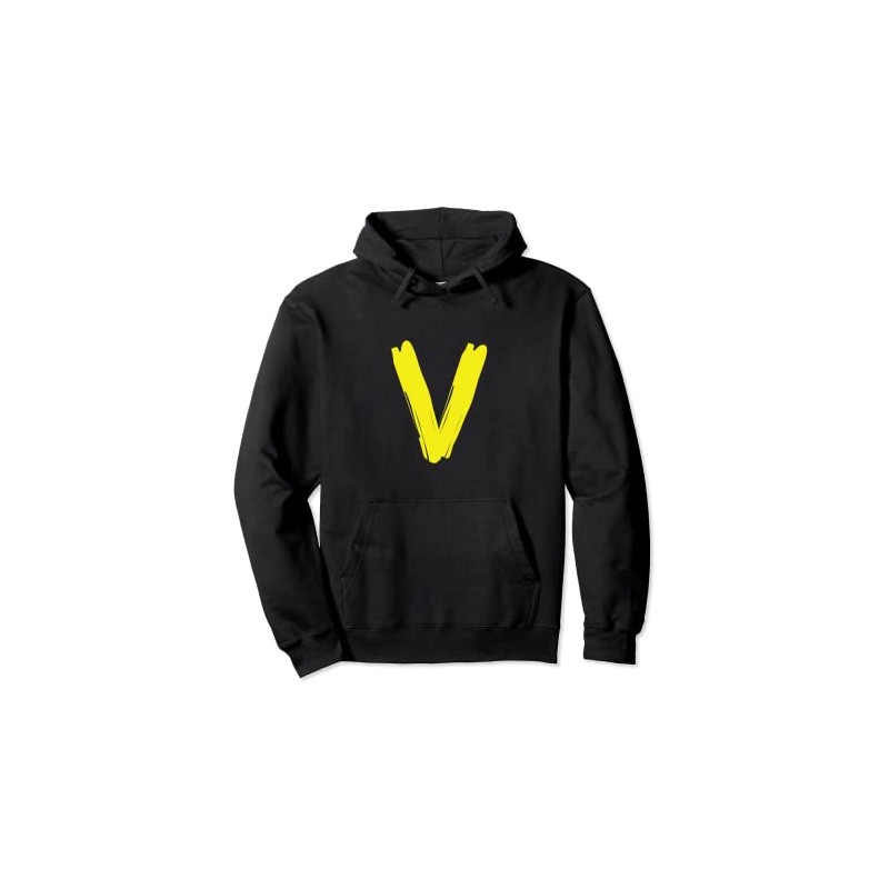 Creative Bold Yellow Letter V - Design Alphabet - Marker