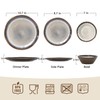 Gufaith Melamine Dinnerware Set, 12 Pcs Dishware Sets, Plate and