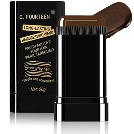 Safe and Convenient Comb Hair Dye, Portable Hair Color Comb for Gray Hair Coverage, Waterproof and Sweat-Proof Hair Concealer Stick, 2 in 1 Instant Dye, for Women & Men (Brownish Black, 02)