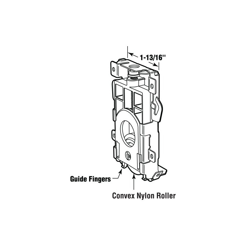 Prime-Line N 7235 Gray Plastic Convex Wheel Mirror Door Bottom