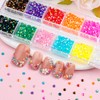 1800pcs 3mm Jelly AB Flatback Nail Art Rhinestones, Resin 3D