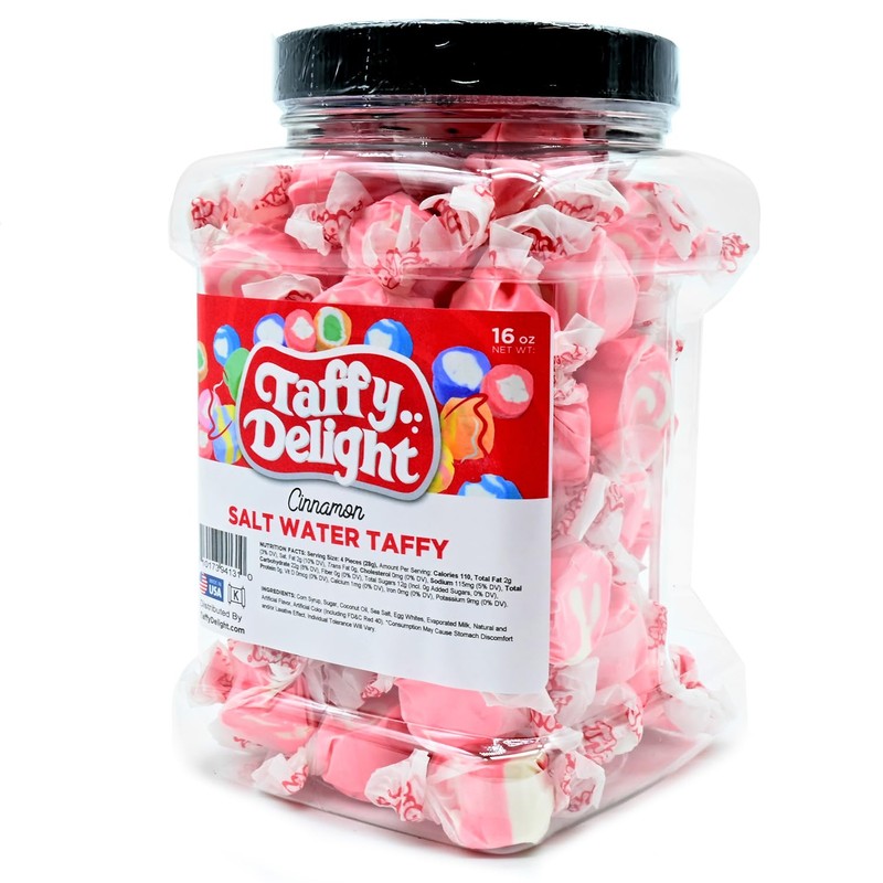 Taffy Delight Salt Water Taffy (16oz, Cinnamon)