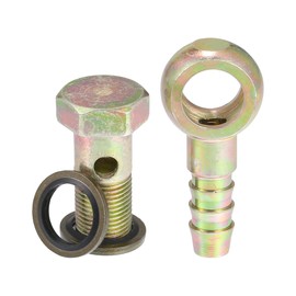 A ABSOPRO Car Oil Cooler Screw Ball Head Adapter Turbo Brake Line Bolt Adapter M12x1.0 10mm OD Bolt Brake Fitting Kit for Fuel Oil System with Washers