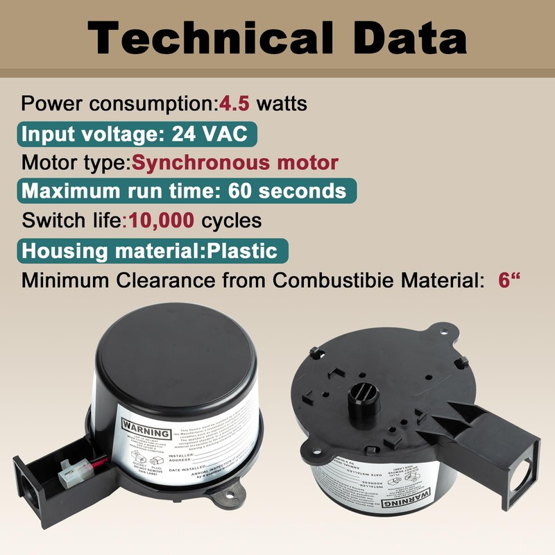 GVD-RAM PL Vent Damper Motor ，Assembly Compatible with Field Controls