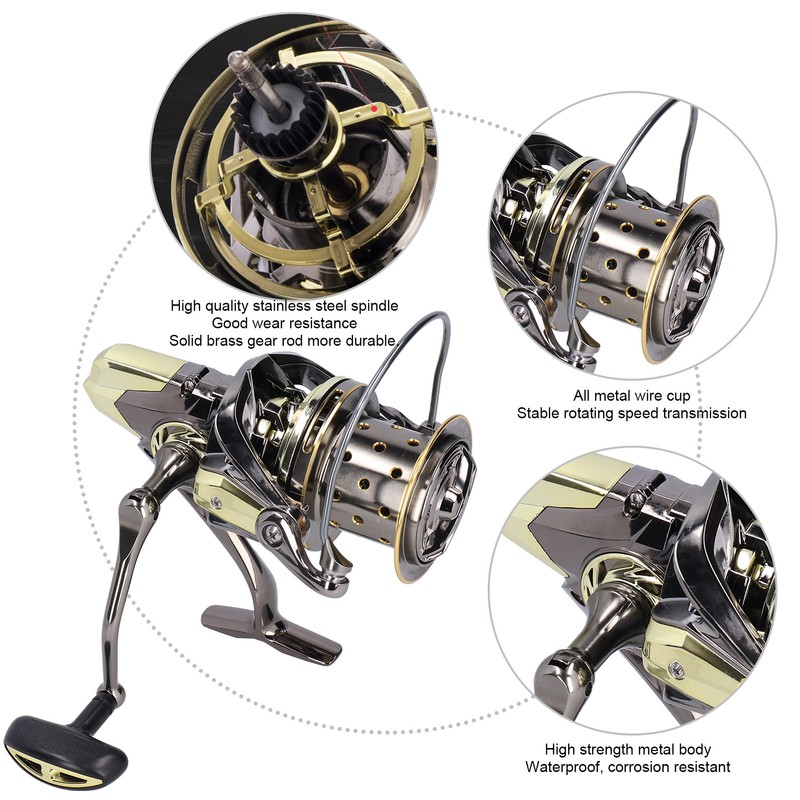 GX Fishing Spinning Reel Stainless Steel Bearing Left/Right Interchangeable Handle
