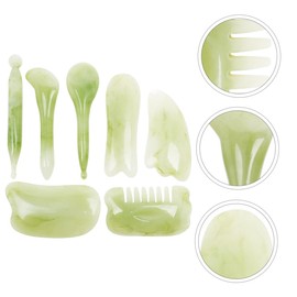 SAFIGLE 7Pcs Body Gua Scraping Board for Facial Massage Mixed Style Guasha Tools for Skin Care Natural Material Safe for All Skin Types