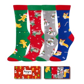 HAPPYPOP Christmas Gifts Stocking Socks for Teen Girl Boy - Secret Santa Socks Xmas Stocking Stuffers for Teenagers