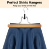 AMKUFO 12 Pack Natural Wooden Pants Hangers with Clips Non