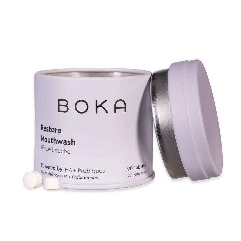 Boka Travel Size Mouthwash Tablets - Hydroxyapatite, Fluoride Free &