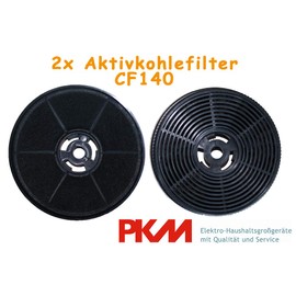 PKM CF140 Carbon Filter | Activated Carbon Filter | Odour Filter Set (2 Pieces) for Cooker Hood Wall Hood