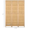 Hand Woven 3-Panel Bamboo Room Divider 4725x67x075 Folding Privacy Screen