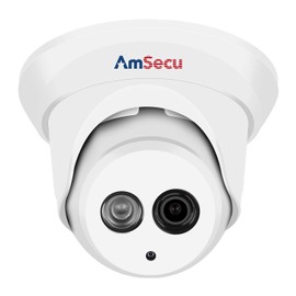 AmSecu 4K Security Camera, CA-IP-D28R PoE IP Camera 8MP Turret Surveillance Camera, Third Party Support & IP Camera Compatible, RTSP, and Blue Iris Compatible
