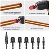 sourcing map 7Pcs Swaging Tool Drill Bit Set 1/4" 3/8"