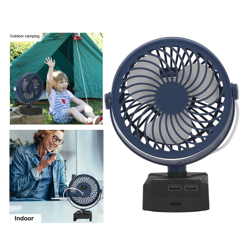 Lithium Battery Fan Cordless 2 Speeds Adjustable Angle Portable 21V