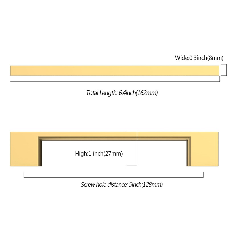 9BUILD 10 Pack Champagne Bronze Cabinet Pulls 5 Inch Cabinets