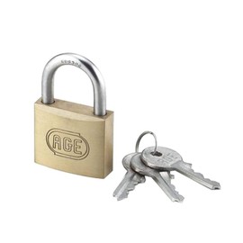 High Logic Stainless Steel W Lock Padlock, 1.6 inch (40 mm) Same Key, 3 Keys G025
