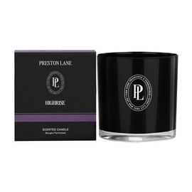 Preston Lane Luxury 2-Wick Scented Candle, Highrise, 7.5 oz Hand-Poured in USA | Long Burn Time (20-30 Hrs), Vegan Soy Wax Blend, Decorative Glass Vessel, Fine Italian Fragrance