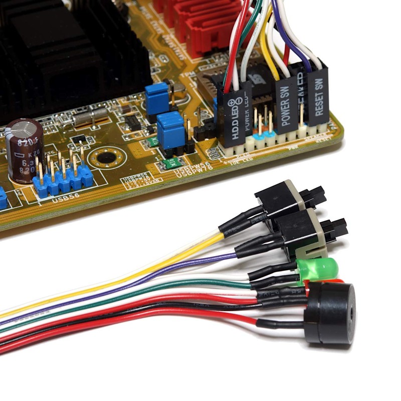 ClamWorks KLB065X35 PC Motherboard Switch LED Cable 25.6 inches (65