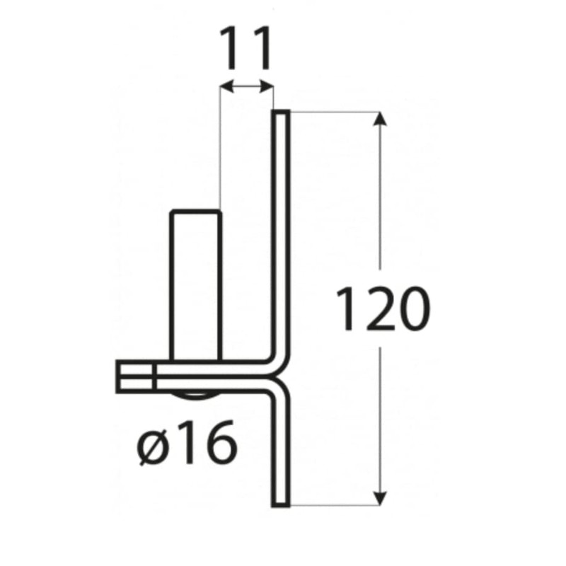 120mm x 40mm x 16mm Heavy Duty Gold Hinge Pin