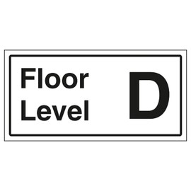V Safety Floor Level D 300 x 150 mm - 1mm Rigid Plastic Safety Sign