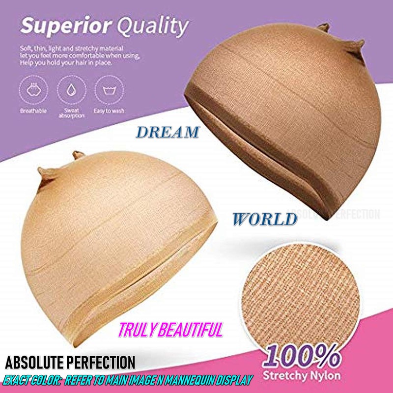 DREAM Deluxe Wig Cap Light Brown 2 pieces (Model: 097