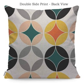 WONDERTIFY Throw Pillow Case Cover Beads of The Mexican People Huichol Ethnic Colorful Soft Linen Pillow Case, Cotton Linen, Multi 46, 18 x 18 Inch