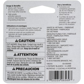 Fiskars Rotary Blade, 2 Count (Pack of 1), 0