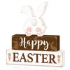 Happy Easter Bunny Table Sign Decorations, Easter Wooden Block Tabletop