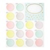 Midori 82510006X2 Colored Paper Seals, Translucent, Dot Pattern, Set of