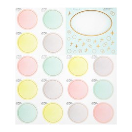 Midori 82510006X2 Colored Paper Seals, Translucent, Dot Pattern, Set of 2