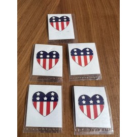 VSI America Vintage Red White Blue (Lot of 5) Temporary Family Tattoos USA