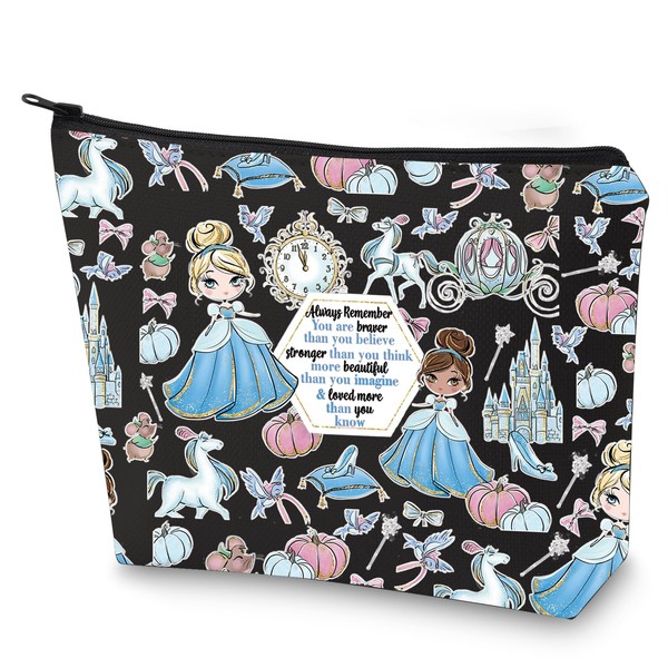 WZMPA - Bolsa de cosméticos de Cenicienta con diseño de