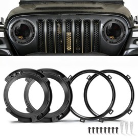 MGLLIGHT 7 inch LED Headlights Mounting Retaining Clips - 2 Pack Headlight Bracket Replacement for 2007-2017 Jeep Wrangler JK, Durable Plastic Headlight Holders
