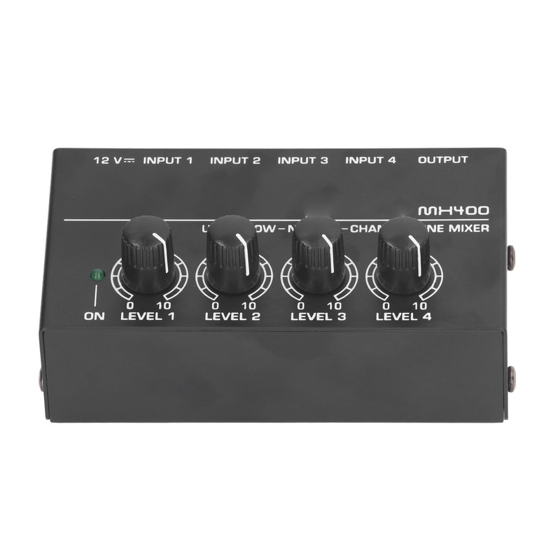 4 Channel Mixer Black Ultra Low Noise 4 Channel Compact