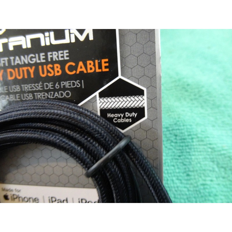 Celltronix 2X Celltronix Titanium 6ft Tangle Free Heavy Duty USB