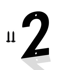 5 Inch Metal House Numbers Letters, Black House Address Numbers for Outside, Modern Metal Address Number Letters for Homes, Apartments, Farms, Office (2)