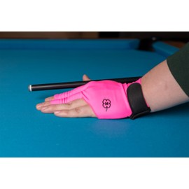 McDermott Billiard Pool Cue Glove - for Left Hand (Right-Handed Player) (Pink, X-Large)