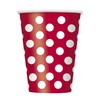 Polka Dot Party Paper Cups - 12 Oz, Sunflower Yellow,
