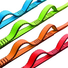 CAPARK 53 Inches Nylon Daisy Chains Rope Climbing Lanyard Straps Looped Strong Slings 23 kN Aerial Yoga Webbing