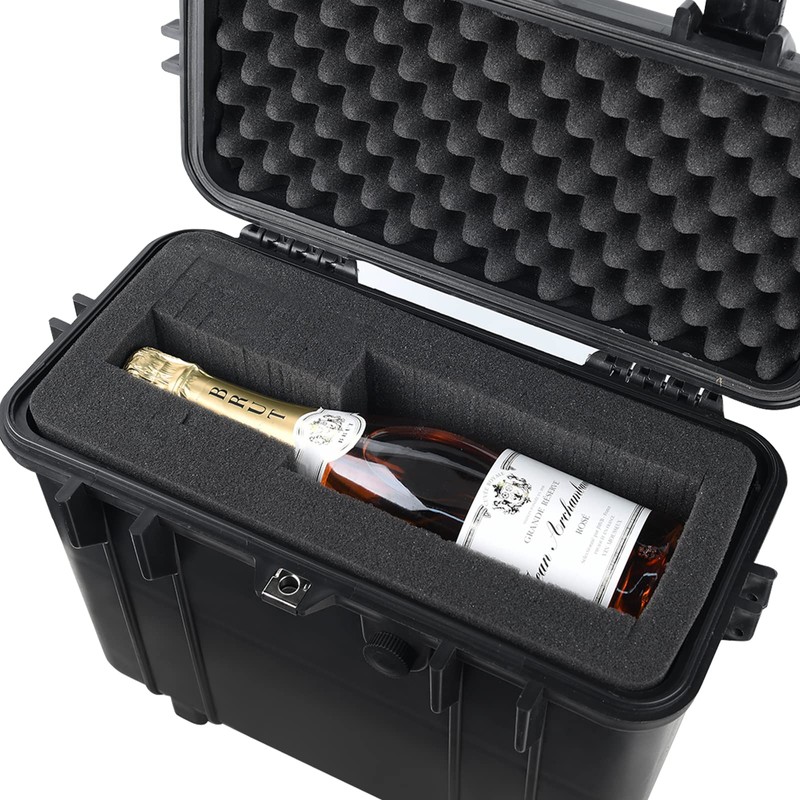 MEIJIA Waterproof Portable Equipment Hard Case With Retractable Pull Handle