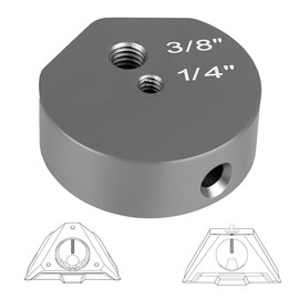 Tripod Adapter for Starlink Mini New Version Pipe Adapter, Aluminum Alloy, with 1/4''-20 & 3/8"-16 Thread, Compatible with 2025 Starlink Mini Pipe Adapter and Flat Mount