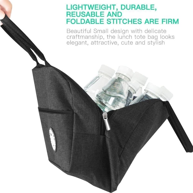 FonVan Lunch Bags Breakfast Bag (Black)