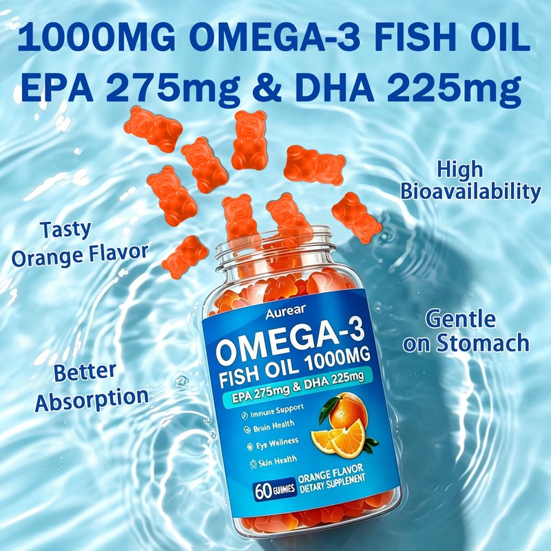 1000mg Omega 3 Fish Oil Gummies for Women