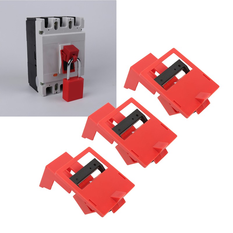 3Pcs/Set Large Clamp On Circuit Breaker Lockout Device Temperature Resistance